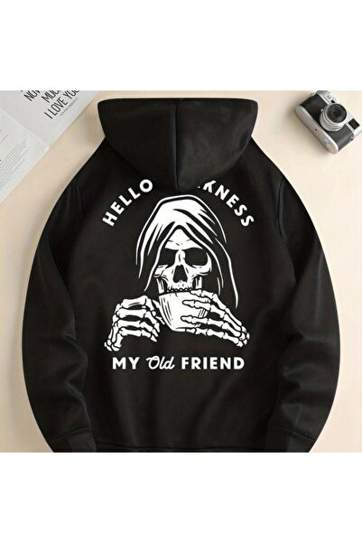 bellanova سويت شيرت أسود للجنسين قصة فضفاضة 3 Thread Shardonlu - جودة ممتازة ...