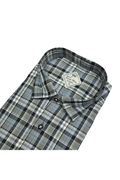 EREN STYLE Cotton Long Sleeve Shirt with 2 Pockets and Flap (Regular Fit)