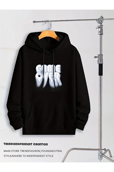 bellanova سويت شيرت أسود للجنسين قصة فضفاضة 3 Thread Shardonlu - جودة ممتازة ...