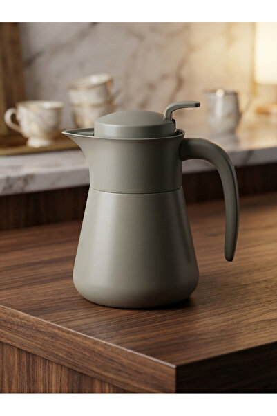 ALMEDYAF ترمس إيطالي اللون رمادي داكن سعة 0.5 لتر - ترمس معزول مزدوج الجدار م...