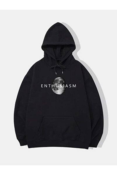 bellanova سويت شيرت أسود للجنسين قصة فضفاضة 3 Thread Shardonlu - جودة ممتازة ...