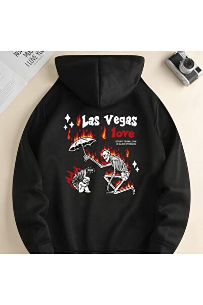 bellanova سويت شيرت أسود للجنسين قصة فضفاضة 3 Thread Shardonlu - جودة ممتازة ...