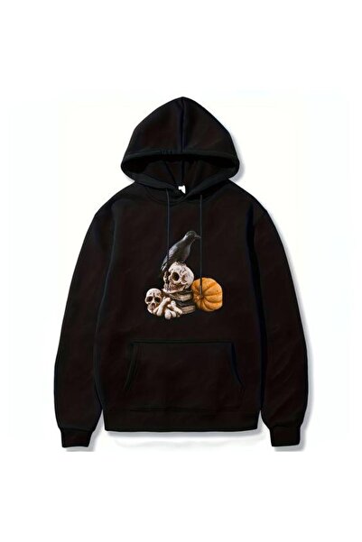 bellanova Unisex Μαύρο Oversize Φούτερ με 3 Κλωστές - Εκτύπωση Υψηλής Ποιότητ...