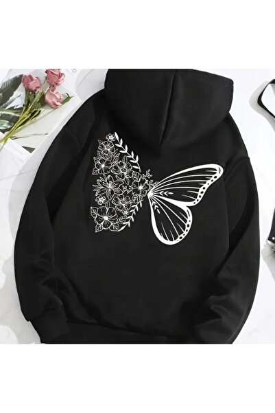 bellanova سويت شيرت أسود للجنسين قصة فضفاضة 3 Thread Shardonlu - جودة ممتازة ...