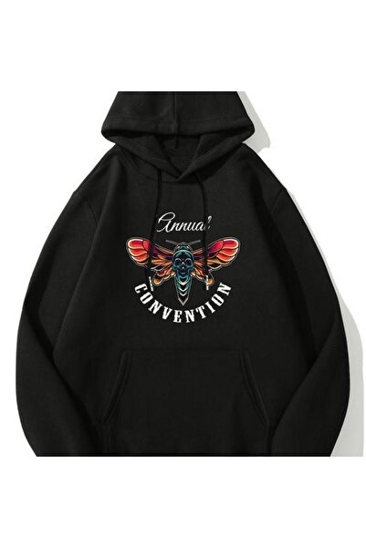 COZYWEAR سويت شيرت أسود للجنسين قصة فضفاضة 3 Thread Shardonlu - جودة ممتازة م...