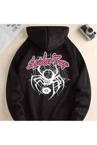 COZYWEAR سويت شيرت أسود للجنسين قصة فضفاضة 3 Thread Shardonlu - جودة ممتازة م...