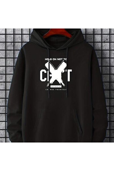 COZYWEAR سويت شيرت أسود للجنسين قصة فضفاضة 3 Thread Shardonlu - جودة ممتازة م...