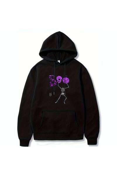 bellanova سويت شيرت أسود للجنسين قصة فضفاضة 3 Thread Shardonlu - جودة ممتازة ...