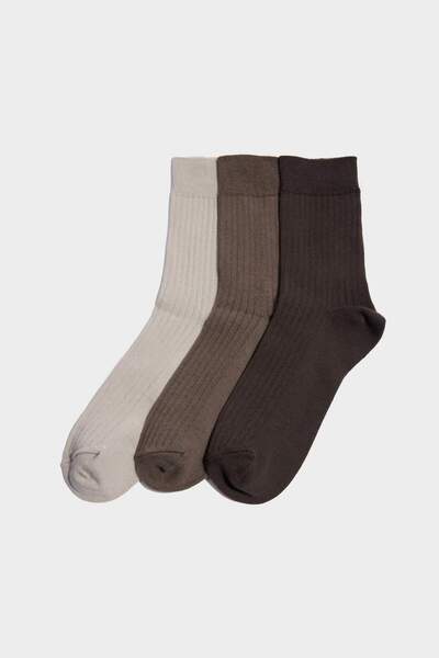 DeFacto Men's 3-Pack Cotton Long Socks H0395Axns