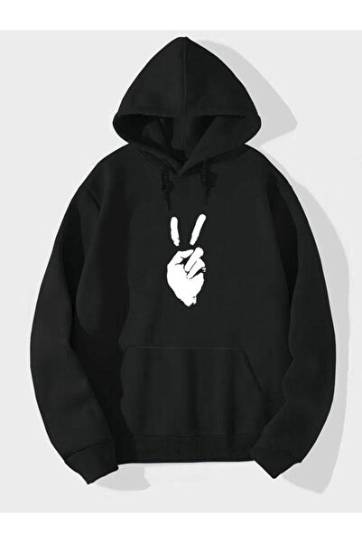 COZYWEAR سويت شيرت أسود للجنسين قصة فضفاضة 3 Thread Shardonlu - جودة ممتازة م...