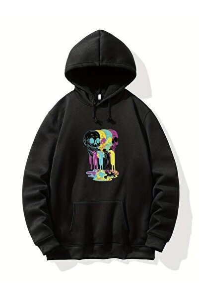 bellanova سويت شيرت أسود للجنسين قصة فضفاضة 3 Thread Shardonlu - جودة ممتازة ...