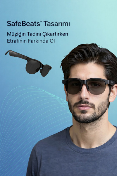 C&M Global Store Bluetooth 5.3 Akıllı Güneş Gözlüğü | SafeBeats Tasarım | Ses...