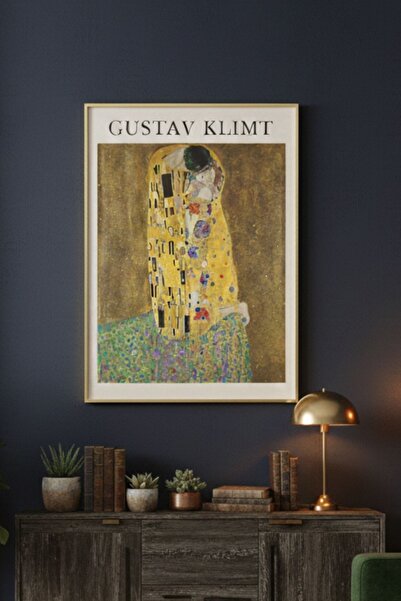 Bolvyra Gustav Klimt Poster | The Kiss Sanat Posteri | Art Nouveau Duvar Deko...