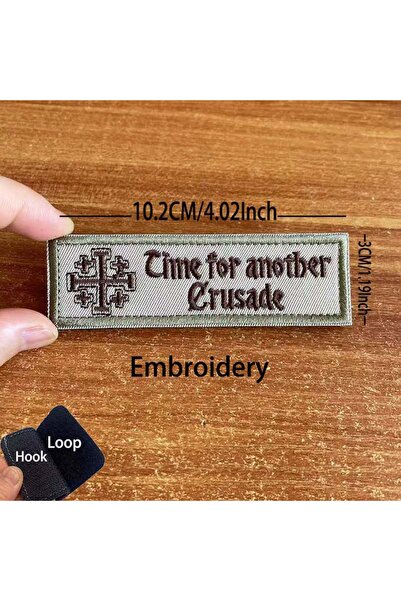 Choice14 HK118-07 رقعة معنوية لفرسان الهيكل، فرسان القدس، الصليبيين، رقعة ملابس