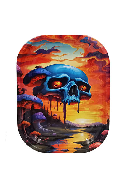 Choice8 E 7X5.5" Metal Rolling Tray Cigarette Tray Tinplate Home Tea Coffee T...