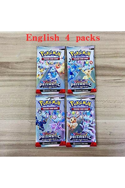 Choice1 مجموعة عشوائية من 4 أكياس تحتوي على 360 بطاقة بوكيمون: بريزماتيك إيفو...