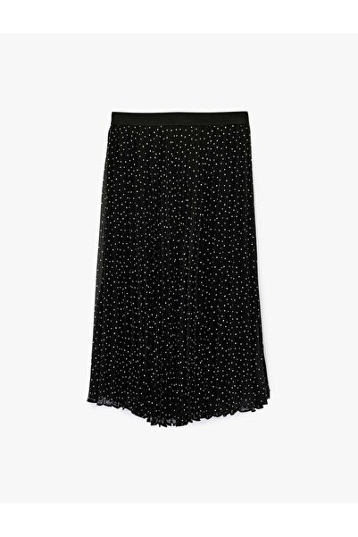 Koton Puantiye Deseli Siyah Kadın Etek 6SAK70039UW