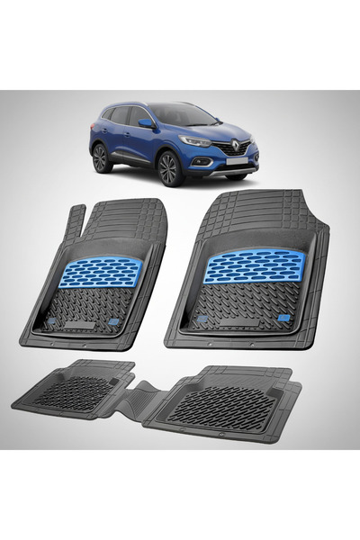 TEAMCAR Car Mats Compatible with Renault Kadjar (2015-2022) Blue