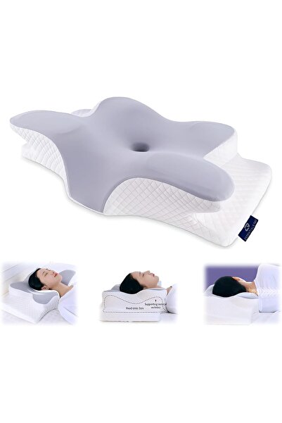 Essentials 360 Memory Foam Pillow Cervical Pillow Butterfly Shape Pillow