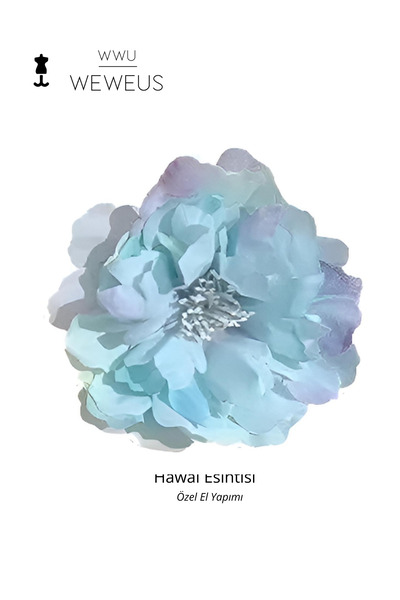 Weweus Γυναικεία αγκράφα σε στυλ Χαβάης, μπλε, πολυτελής, ειδική, μίνι, με λο...