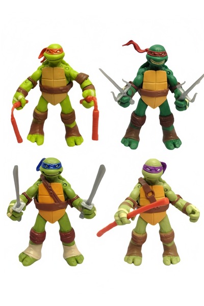 HALAMODO 4-Piece Ninja Turtle Action Set 5inch