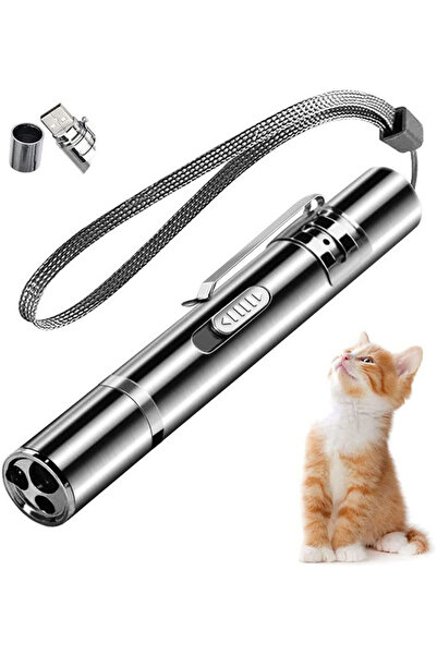 HALAMODO لعبة ليزر للقطط، فضية اللون، 11.3 × 1.7 × 1.7 سم