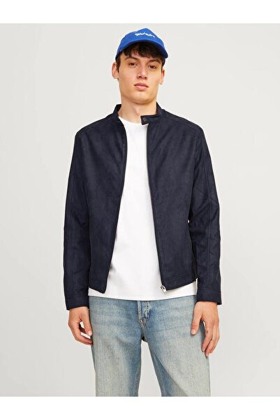 Jack & Jones Men's Synthetic Suede Jacket Black (Jet Black) (12261197)
