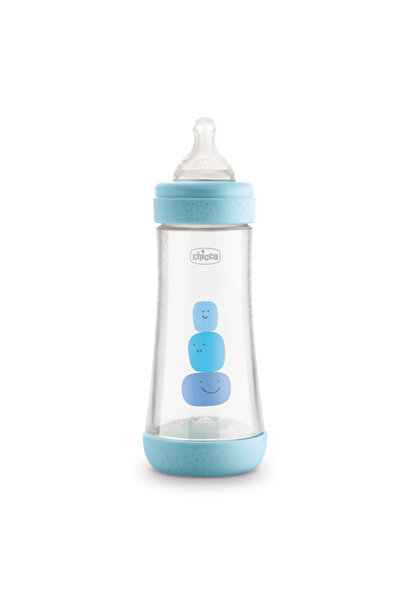 Chicco Perfect 5 Feeding Bottle 300ml Fast Flow Silicone Teat 4m+ Anti-Colic ...