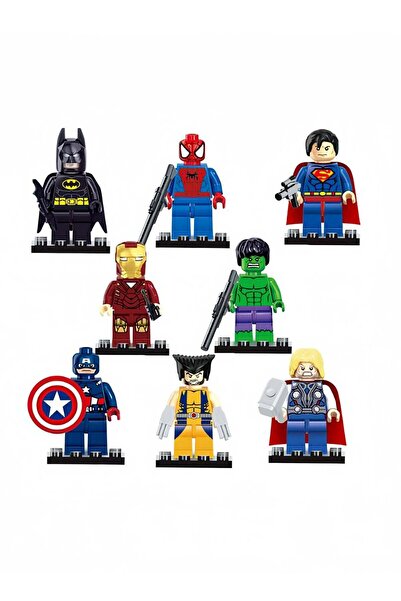 HALAMODO لعبة مكعبات بناء الأبطال الخارقين مكونة من 8 قطع