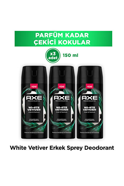 Axe Premium Collection Erkek Deodorant White Vetiver 150 ml x3