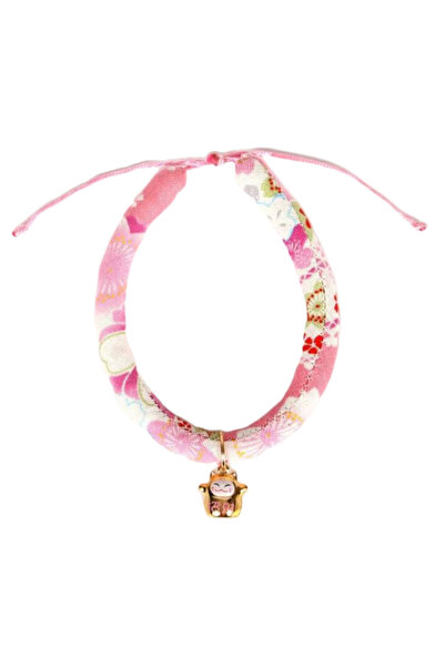 HALAMODO قلادة قطة الحظ بنقشة زهور، طوق للحيوانات الأليفة متعدد الألوان، مقاس...