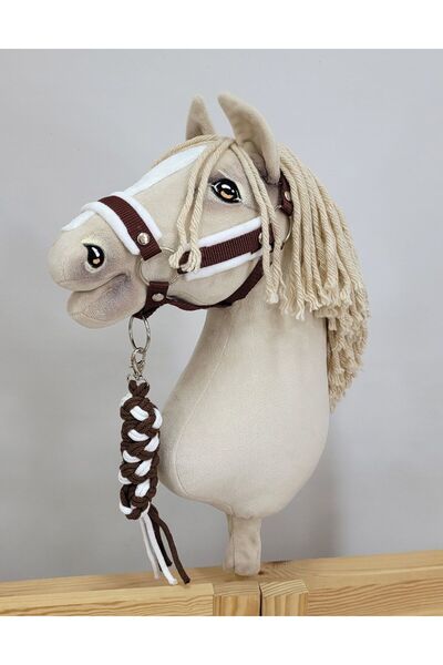 Other Set Hobby Horse: Căpăstru A3 cu blană albă + lesă din frânghie - alb și...