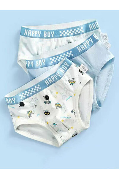 Styli عبوة من 3 قطع - سراويل داخلية قطنية مطبوع للأولاد