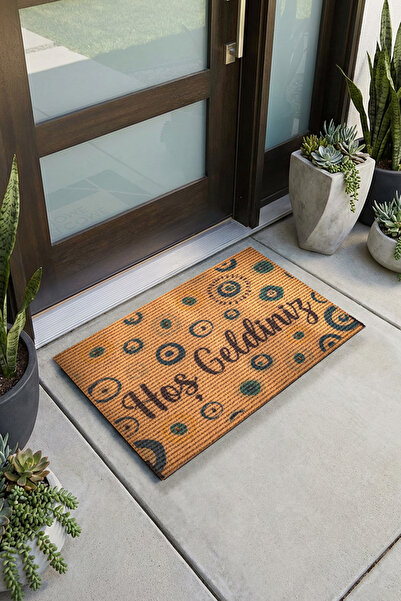 VİTALİHOME سجادة ترحيب طبيعية من كرام، سجادة باب خارجية ذات شعيرات، سجادة باب...