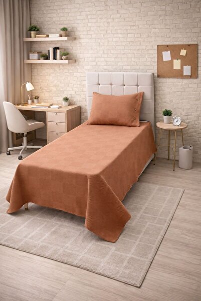 AHSEN TASARIM Ellsi Single Bedspread Made of %100 Cotton, Waffle Pique and Bu...