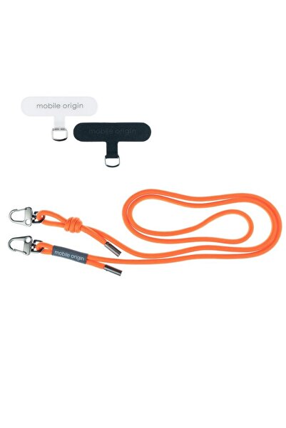 Mobile Origin Adjustable Lanyard Rope, 6mm, 82-163cm, Orange