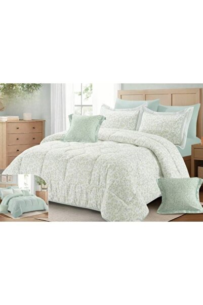 smart home 5-Piece Luxury Microfiber Bedspread & Duvet Cover Set 230x170cm Re...