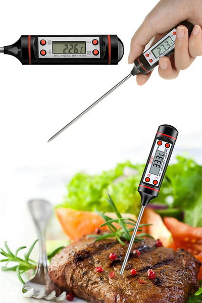 Soillium Dijital Gıda Termometre Sıcaklık Ölçer Sıvı Gıda Et Tavuk Süt Yiyece...