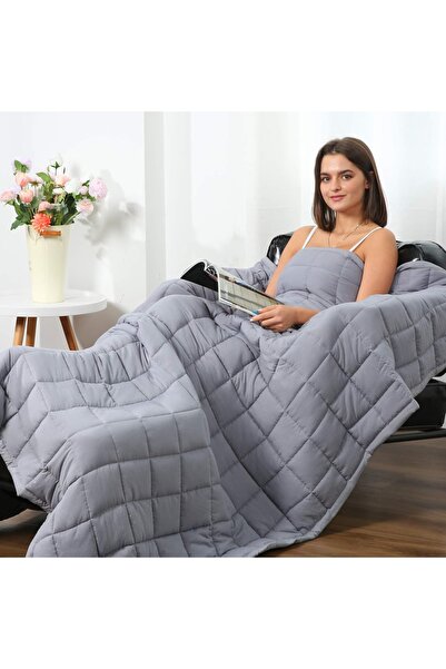 OEM Sleep Mantra anti-stress heavy blanket, polyester, 6.8 kg, gray, 122 x 18...