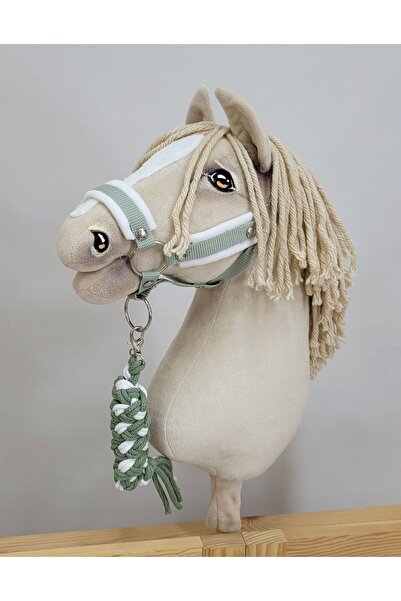 Other Set Hobby Horse: Căpăstru A3 cu blană albă + lesă din frânghie - Alb și...