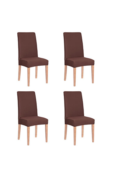 SERSIMO Set of 4 universal chair covers, universal size, polyester and spande...