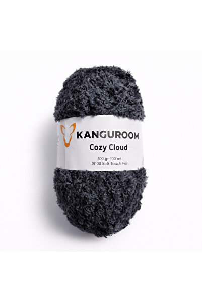 Kanguroom خيط حياكة يدوي من القطيفة كوزي كلاود أنثراسايت CC16