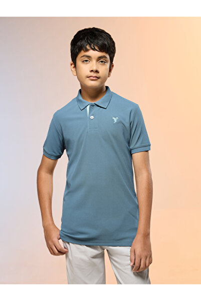 Technosport By Styli Boys Solid Slim Fit Sports Polo T-shirt