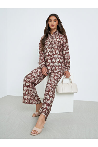 Styli Women Printed Oversized Short and Trousers Co-Ords