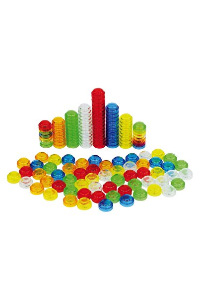 TickiT Discuri translucide stivuibile, 500 piese. Tickit, copii varsta 3-9 ani