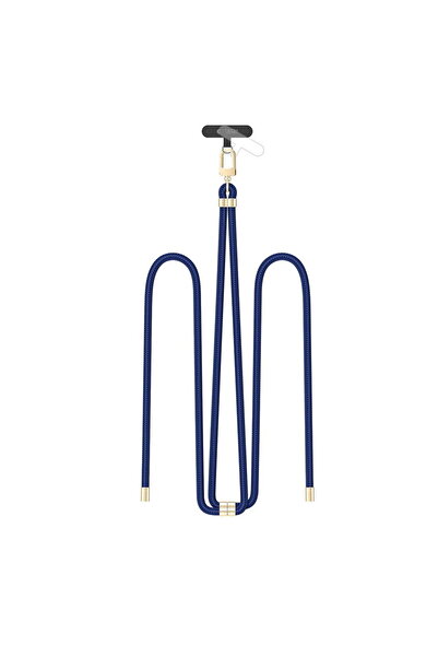 Tech-Protect C7S Crossbody Adjustable Navy/Gold Phone Lanyard