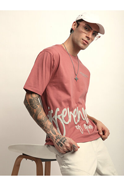 Difference of Opinion By Styli Men Oversized Crew Neck Printed T-Shirt