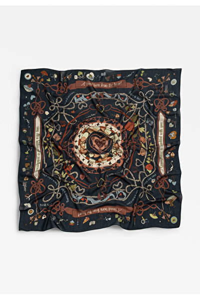 Freshscarfs Ονειρικά Ουρανοί Σχέδιο Φλοράλ Βισκόζη Φουλάρι Ομίχλη Ωκεανού