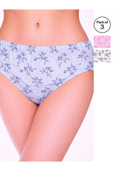 LAZZYCAT By Styli Pack of 3 - Printed High Leg Briefs