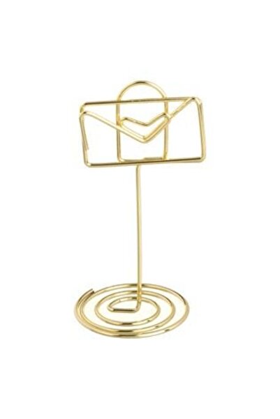 SHOPIENS Metal Memo Stand Pink Gold Ø3.5 x 8.5 cm